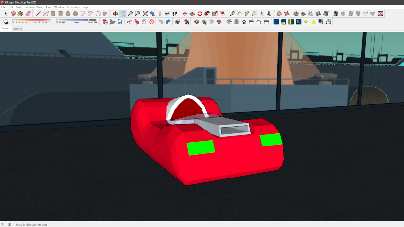 making of the cutscene in sketchup