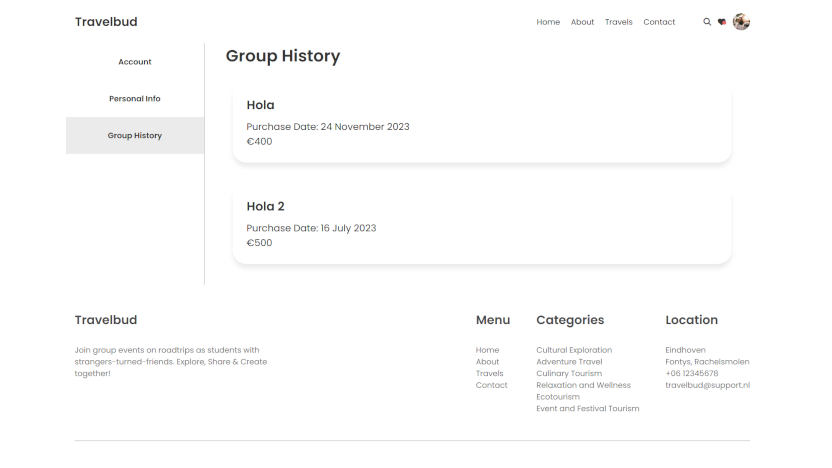 first travelbud history iteration