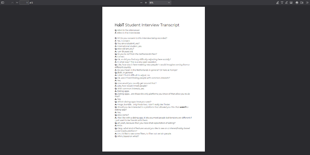 Interview transcript