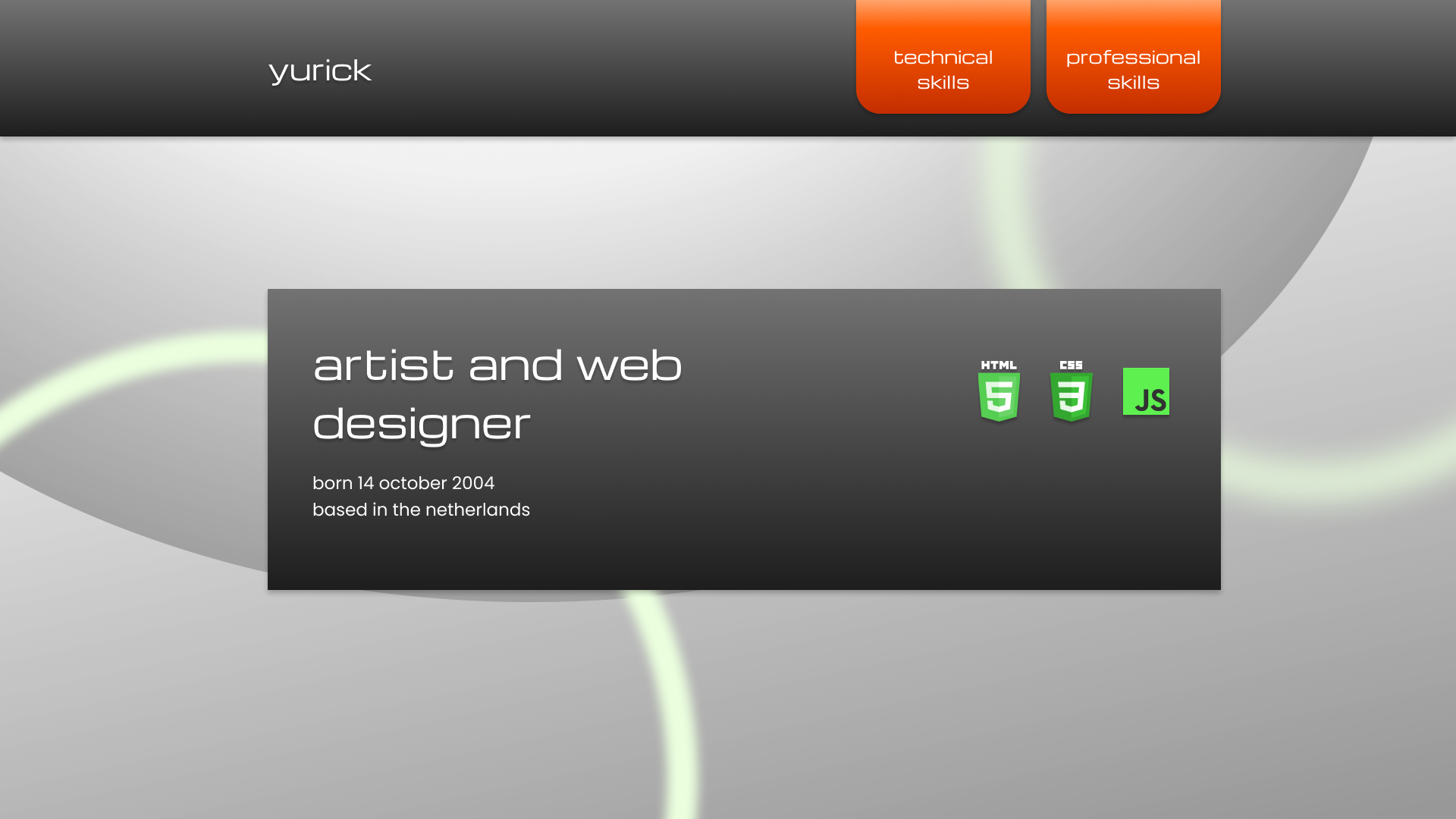 Portfolio with navigation