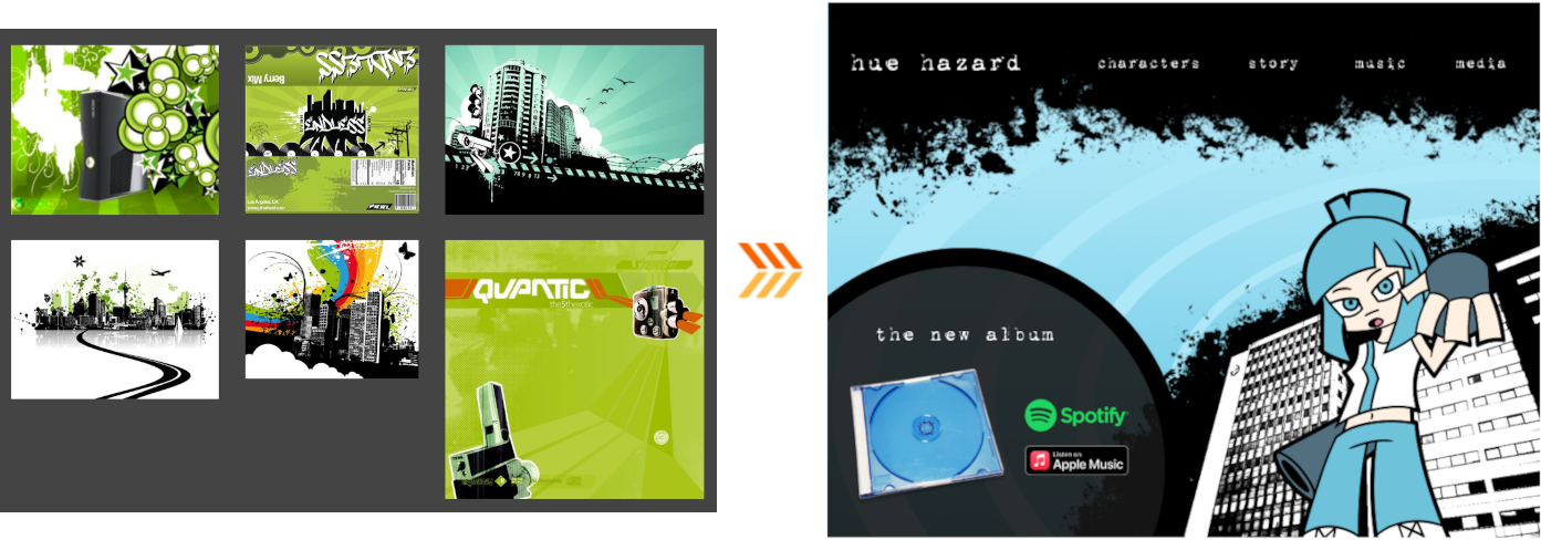 Paint splotch design