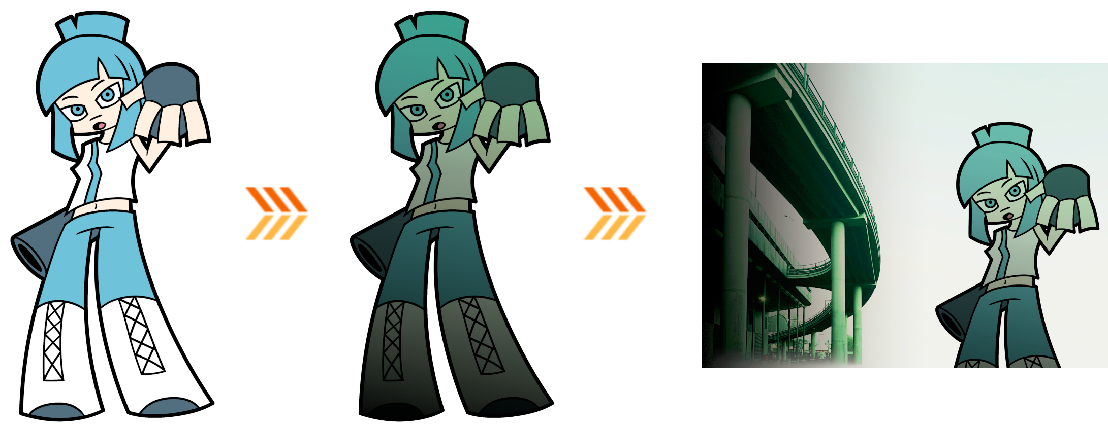 Mia edit into highway image